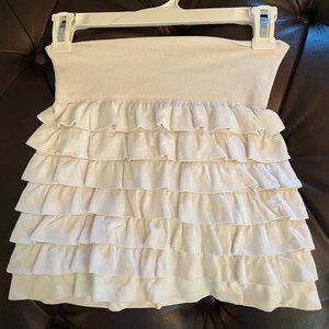 BeBe Ruffle Mini Skirt Sz. P/S White